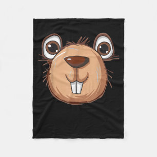 Respect The Groundhog Day Ground Hog Animal Costum Fleece Blanket