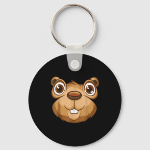 Respect The Groundhog Day Ground Hog Animal Costum Keychain