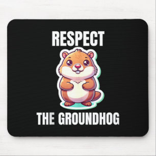 Respect The Groundhog Whisperer Funny Vintage Tank Mouse Pad