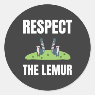 Respect the Lemur Classic Round Sticker