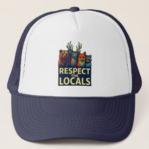 Respect the Locals – Colorful Wildlife Trucker Hat
