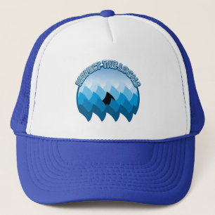 Respect the Locals - Shark Awareness Design Trucker Hat