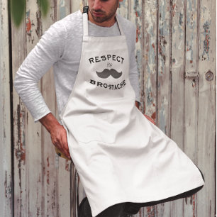 Respect the Moustache Hipster Bro-stache Long Apron