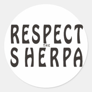 Respect The Sherpa Classic Round Sticker
