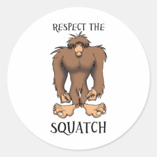 RESPECT THE SQUATCH CLASSIC ROUND STICKER