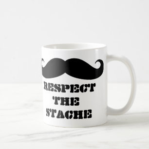 Respect the stache coffee mug for manly men