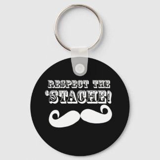 Respect the 'Stache Keychain