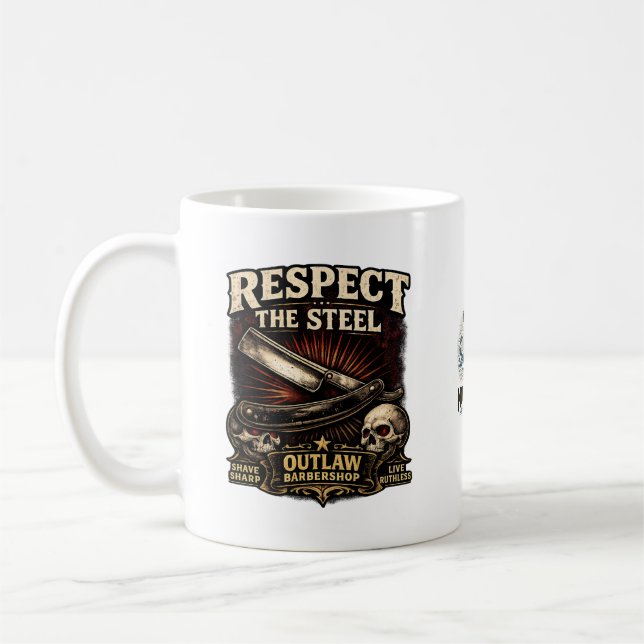 Respect the Steel Straight Mug (Left)