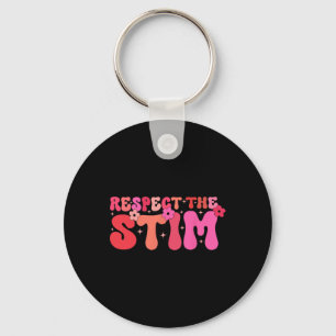 Respect The Stim Autism Stimming Autistic Special Keychain