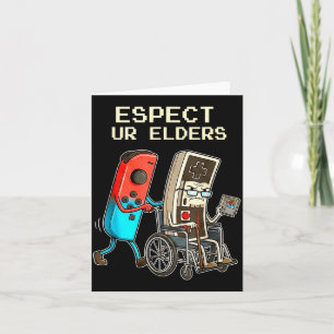 Respect Ur Elders Retro Gaming Controller Funny Card