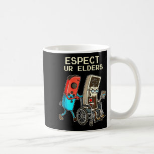 Respect Ur Elders Retro Gaming Controller Funny  Coffee Mug