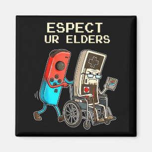 Respect Ur Elders Retro Gaming Controller Funny  Magnet