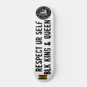 RESPECT URSELF BLK KING /QUEEN Skateboard