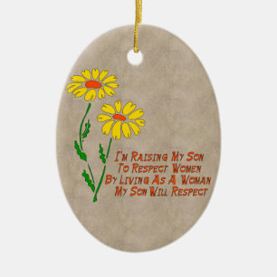 Respect Women Ceramic Ornament