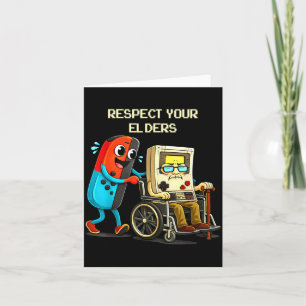 Respect Your Elders Funny Retro Gaming  Card