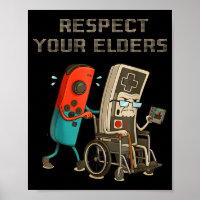 Respect Your Elders Funny Retro Gaming Clic Consol