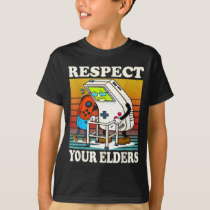 Respect Your Elders Gaming Control 80s Retro Funny T-Shirt