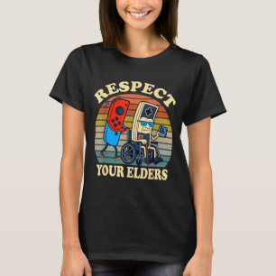 Respect Your Elders Gaming Control 80s Retro Funny T-Shirt