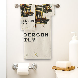 Respect Your Elders Gaming Control Retro Funny Bath Towel Set