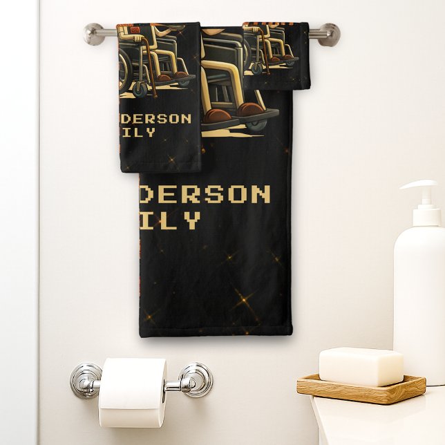 Respect Your Elders Gaming Control Retro Funny Bath Towel Set (Creator Uploaded)