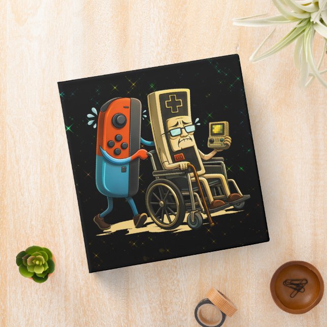 Respect Your Elders Gaming Control Retro Funny Binder (In Situ)