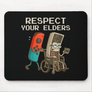 Respect Your Elders Gaming Control Retro Funny Gam Mouse Pad