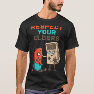 Respect Your Elders Gaming Control Retro Funny Gam T-Shirt