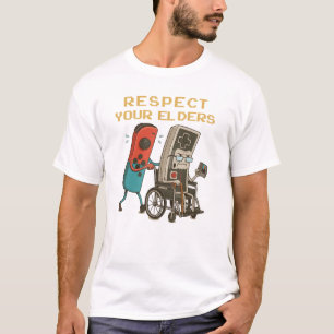 Respect Your Elders Gaming Control Retro Funny Gam T-Shirt