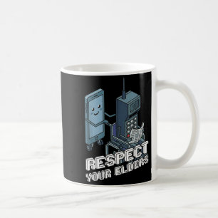 Respect your elders retro 80s gaming controller coffee mug
