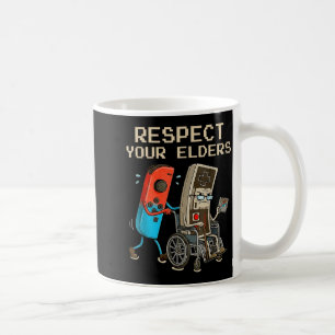 Respect Your Elders Retro Gaming Controller Funny Coffee Mug