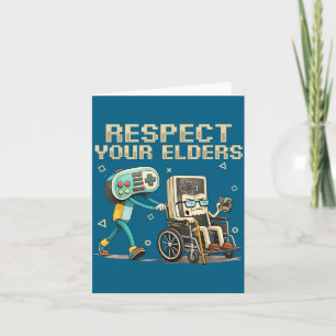 Respect Your Elders Retro Gaming Funny Gamer Contr Card