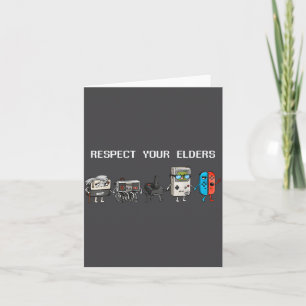 Respect Your Elders Retro Gaming Funny Gamer Contr Card