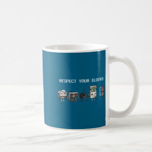Respect Your Elders Retro Gaming Funny Gamer Contr Coffee Mug