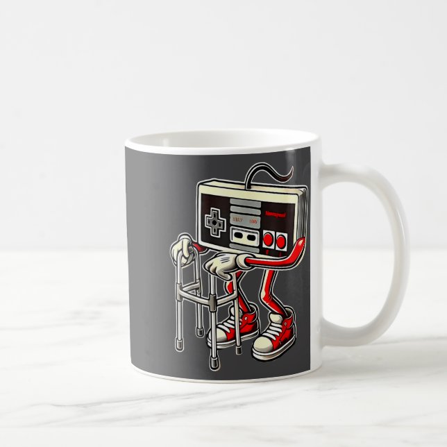 Respect Your Elders Retro Gaming Funny Gamer Contr Coffee Mug (Right)
