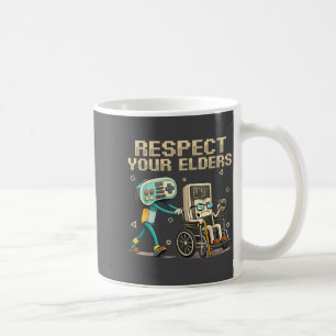 Respect Your Elders Retro Gaming Funny Gamer Contr Coffee Mug