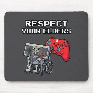 Respect Your Elders Retro Gaming Funny Gamer Contr Mouse Pad