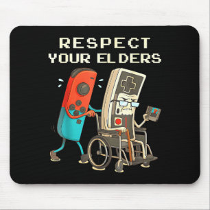Respect Your Elders Retro Gaming Funny Gamer Contr Mouse Pad