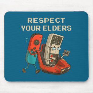 Respect Your Elders Retro Gaming Funny Gamer Contr Mouse Pad