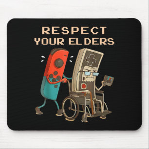 Respect Your Elders Retro Gaming Funny Gamer Contr Mouse Pad