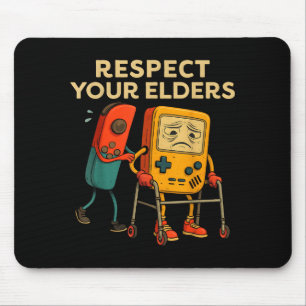 Respect Your Elders Retro Gaming Funny Gamer Contr Mouse Pad
