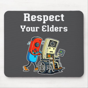 Respect Your Elders Retro Gaming Funny Gamer Contr Mouse Pad