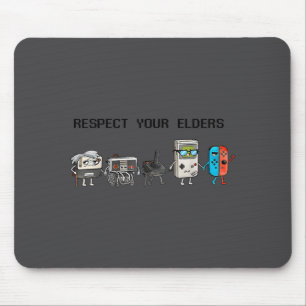 Respect Your Elders Retro Gaming Funny Gamer Contr Mouse Pad