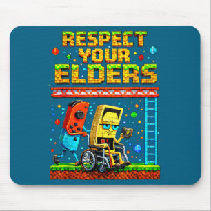 Respect Your Elders Retro Gaming Funny Gamer Contr Mouse Pad