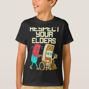 Respect Your Elders Retro Gaming Funny Gamer Contr T-Shirt