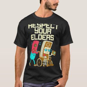 Respect Your Elders Retro Gaming Funny Gamer Contr T-Shirt