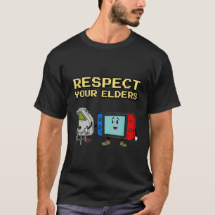 Respect Your Elders Retro Gaming Funny Gamer Contr T-Shirt