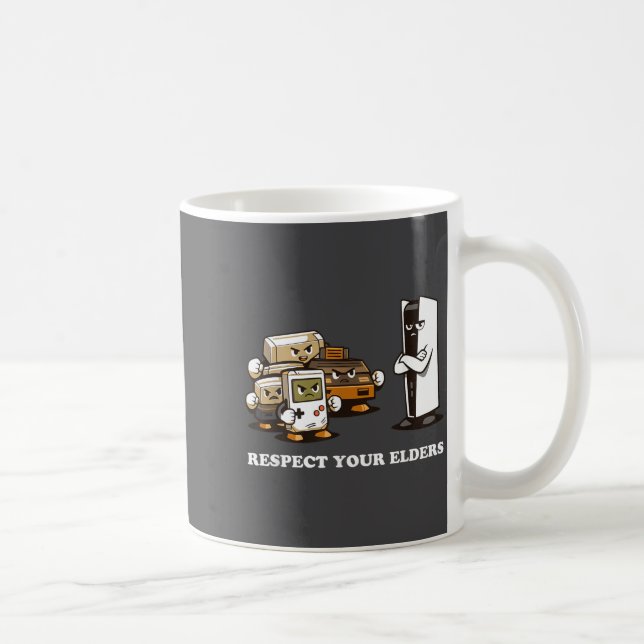 Respect Your Elders T Retro 90s Gaming  Coffee Mug (Right)