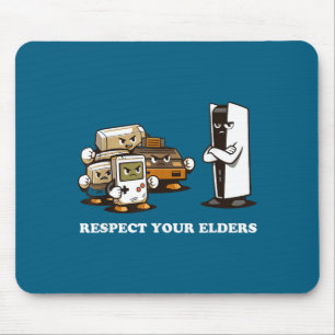 Respect Your Elders T Retro 90s Gaming  Mouse Pad