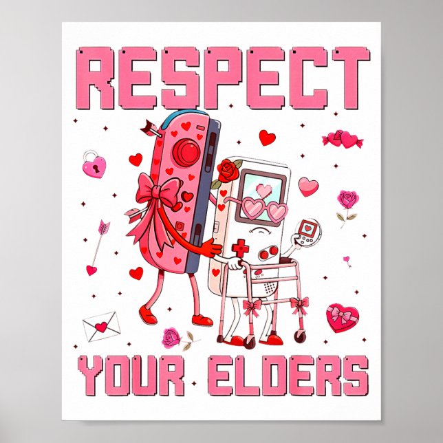 Respect Your Elders Video Game Gaming Controller  Poster (Front)