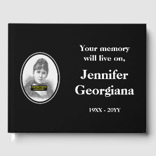 Respectable and Personalized Funeral Guest Book